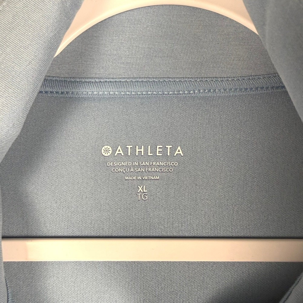 Athleta Womens XL Seasoft 1/4 Zip Blue Long Sleeve Pullover‎ Sweatshirt NWT - Picture 8 of 10
